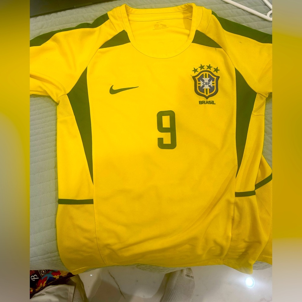 Nike Retro Brazil Soccer Jersey Ronaldo#9